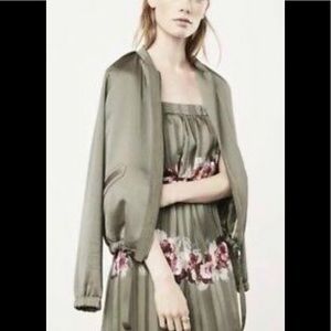 Olive floral maxi dress